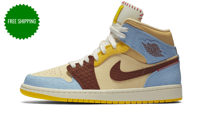 Air Jordan 1 Mid 'Fearless Maison Chateau Rogue' - The Bahd Store