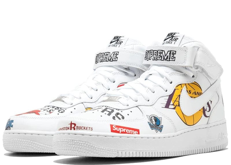 Nike Air Force 1 Mid Supreme NBA White